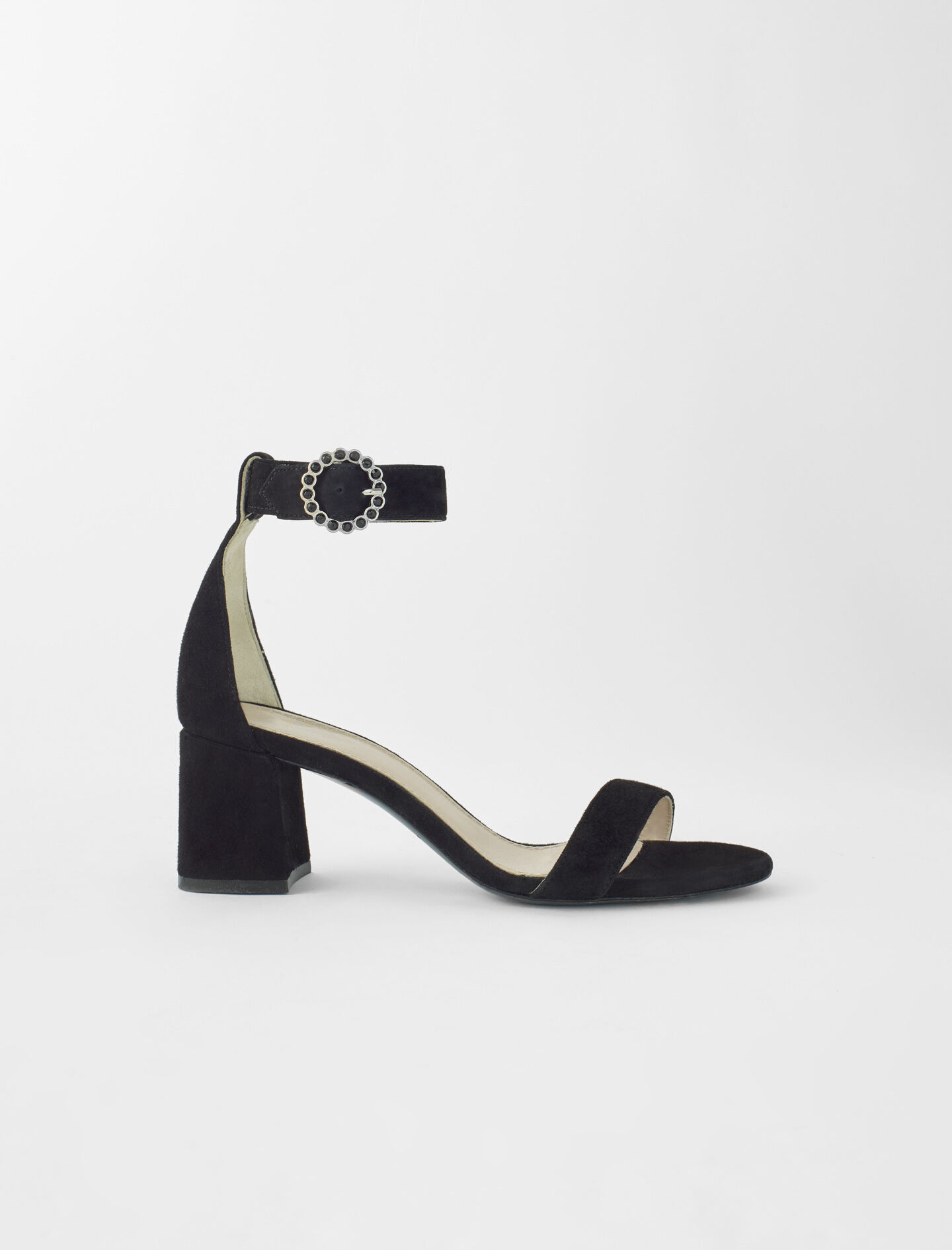 black midi heel shoes