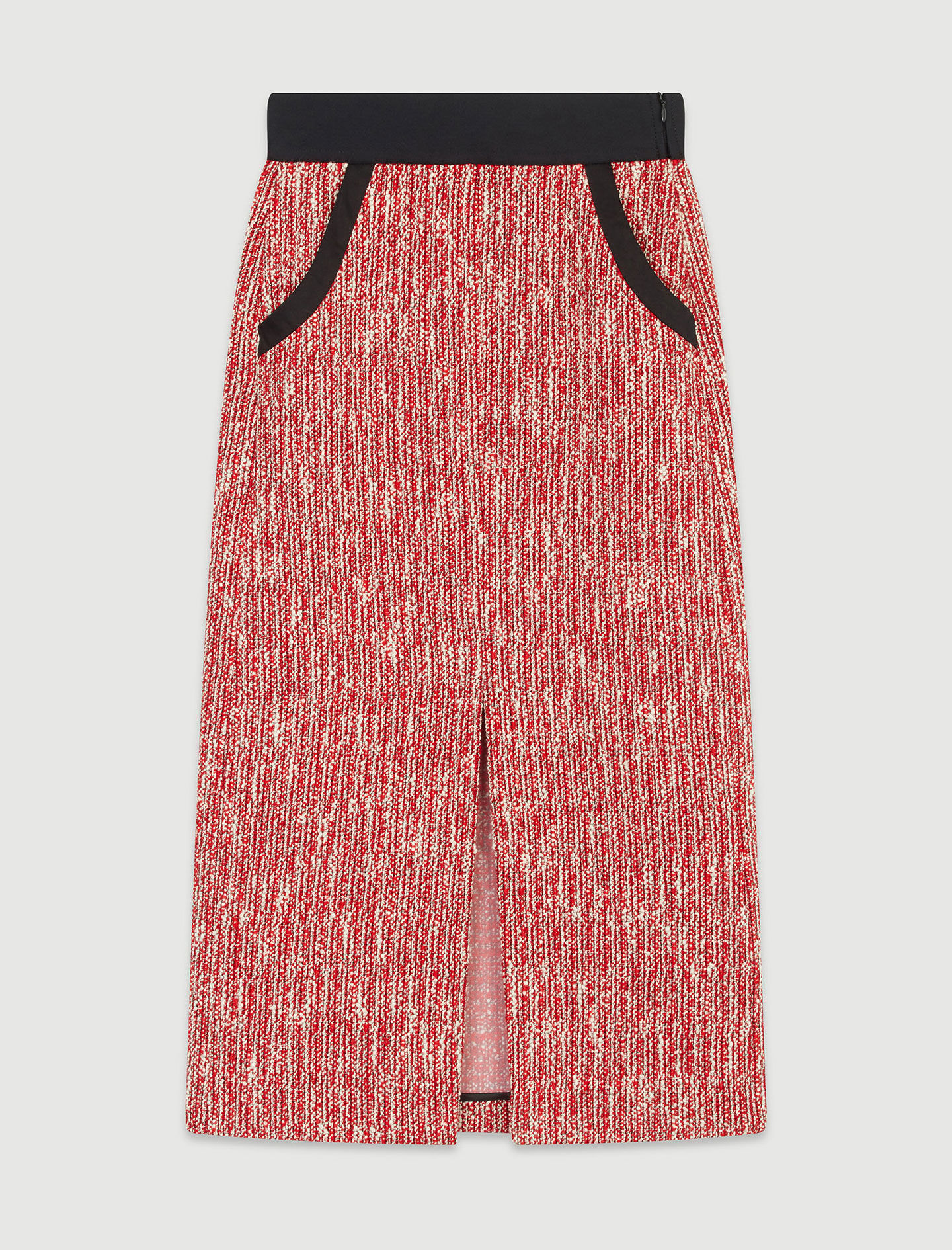 Tweed skirt store with elastic waist