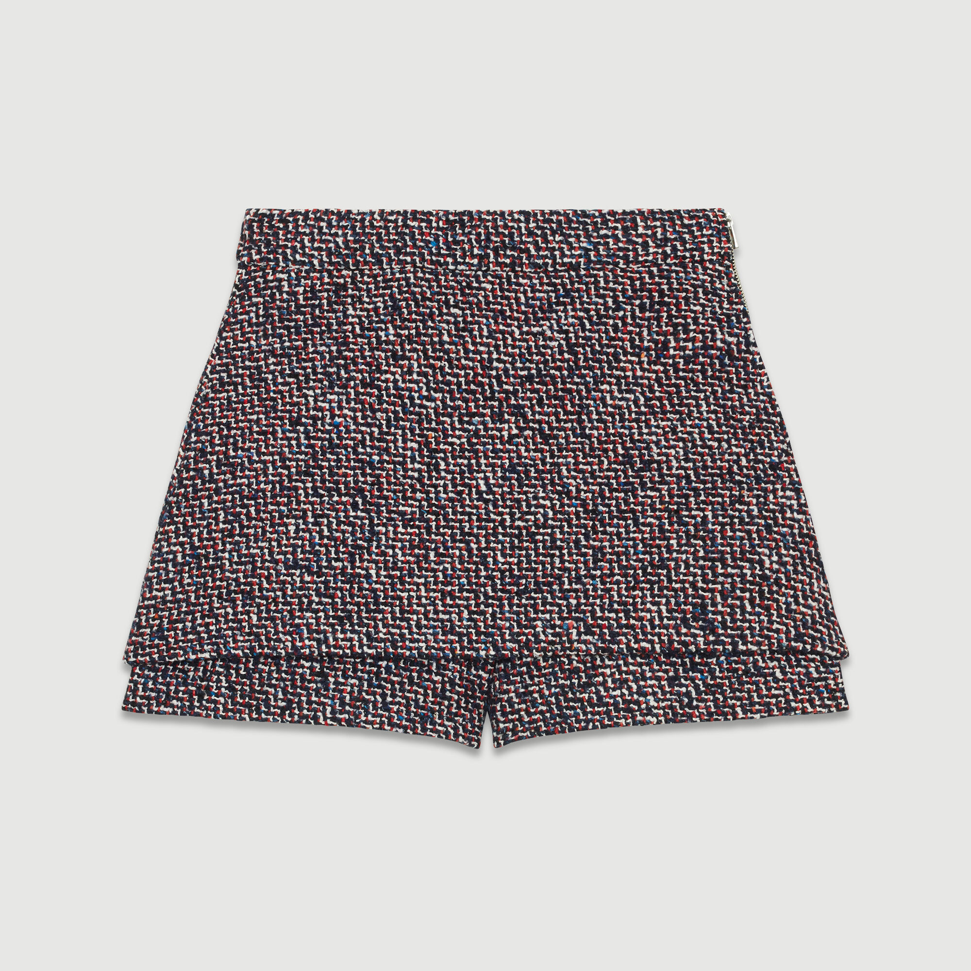 IBERTY Tweed shorts with trompe l'oeil effect