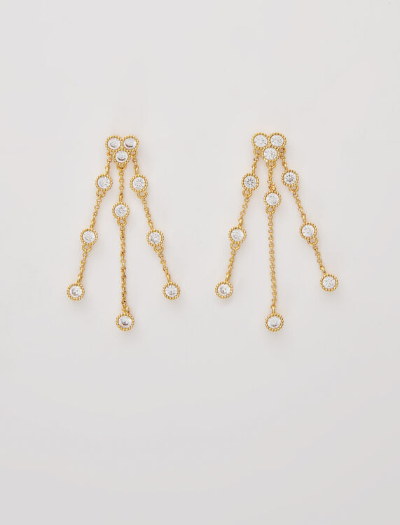 Gold-plated recycled brass earrings - Earrings - MAJE