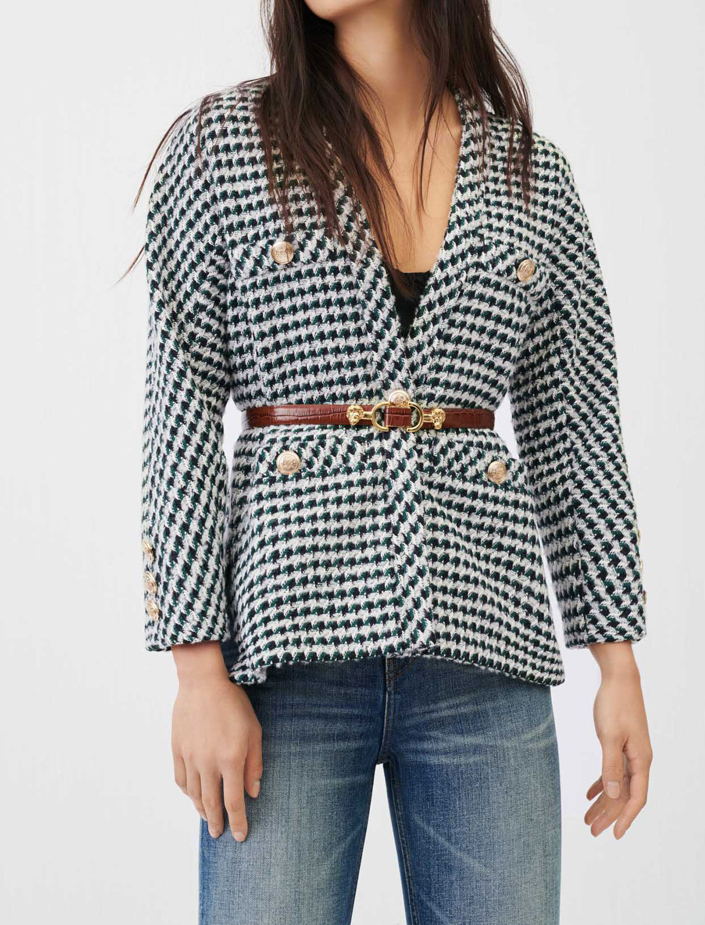 tweed cardigan jacket