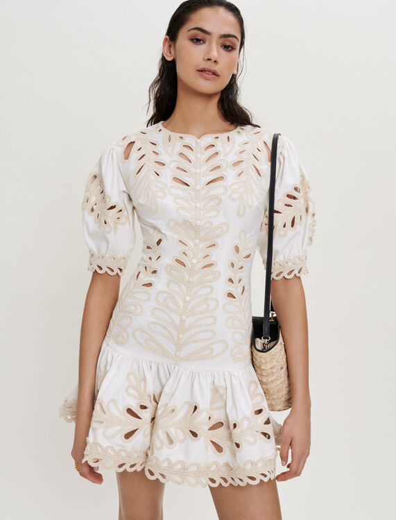 Fully embroidered dress - OFF - MAJE