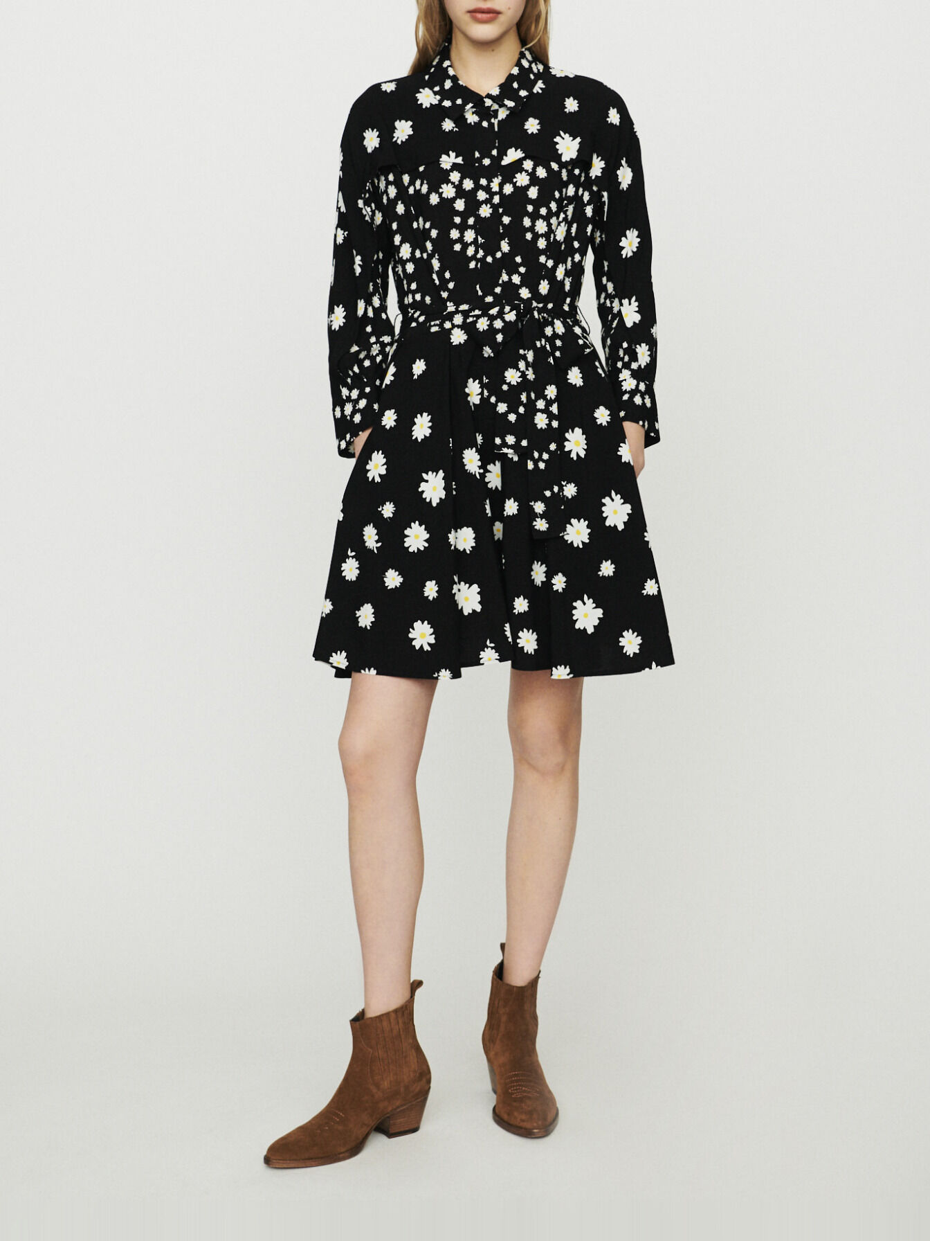 Maje printed clearance shirt dress