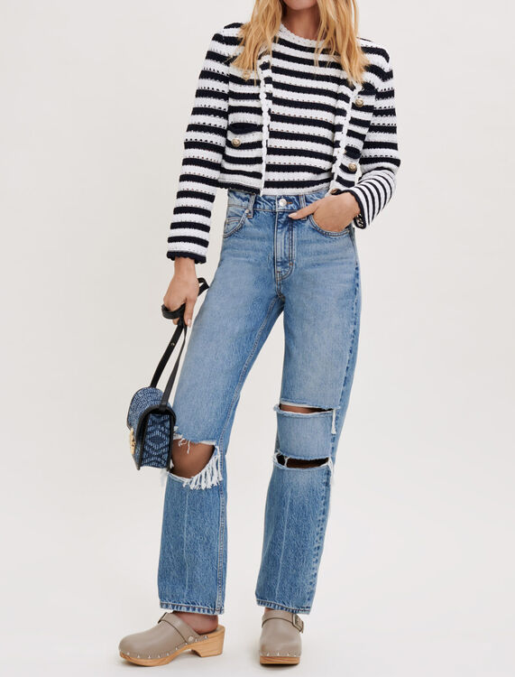 Loose-fitting ripped jeans - Jeans - MAJE