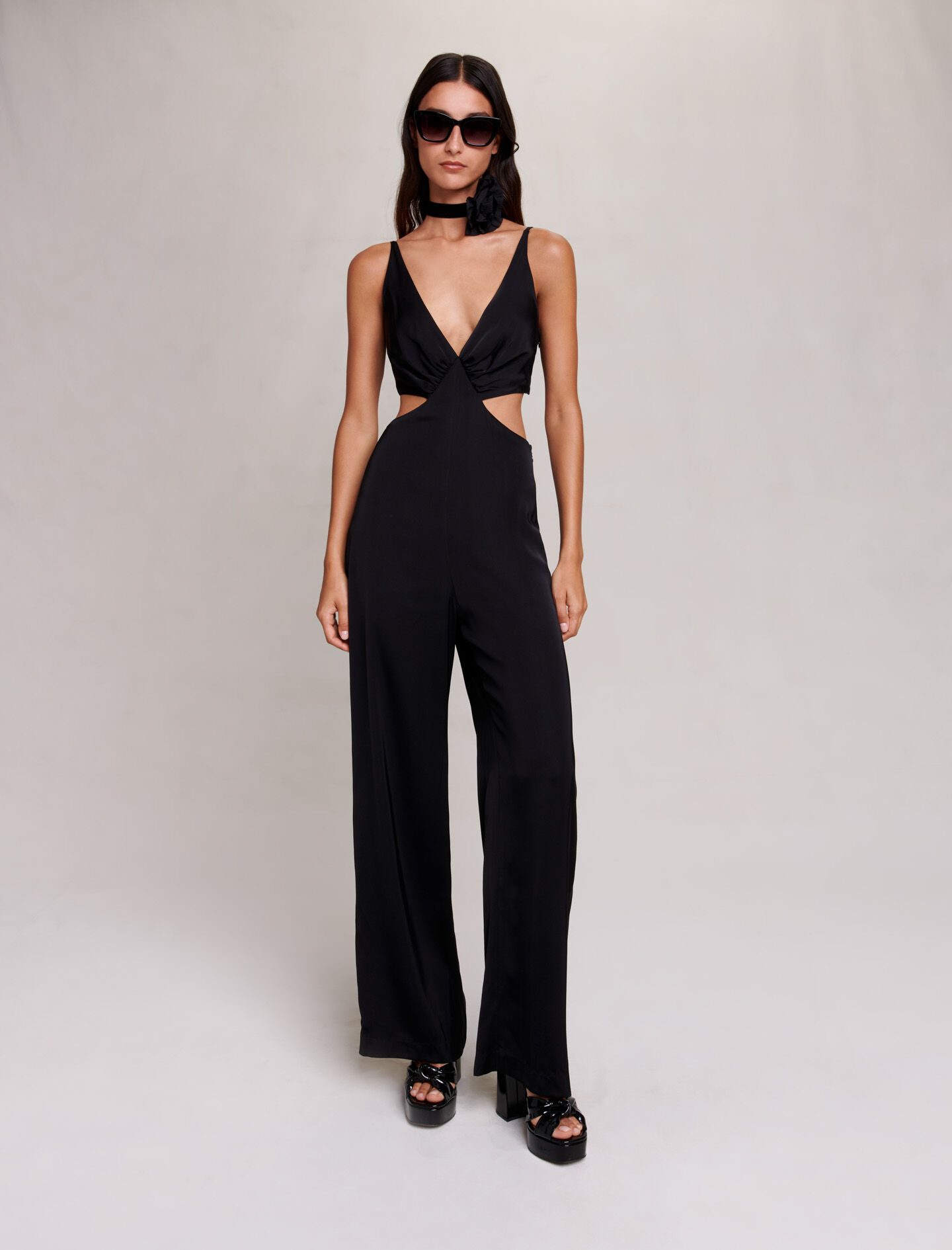Wholesale Sleeveless Backless Dungarees Black Strap Casual Suspender Trousers  Playsuit Pockets Belt Zippers Cargo Pants Jumpsuit Women From malibabacom