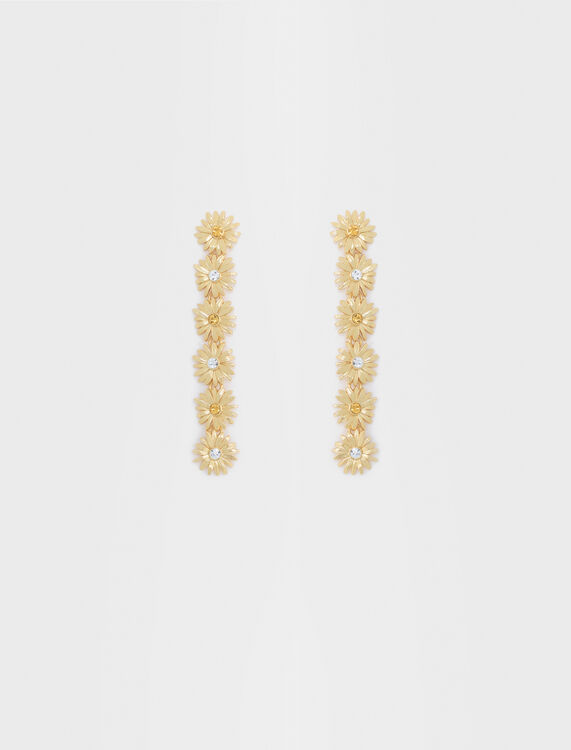 Gold-tone daisy earrings - Earrings - MAJE