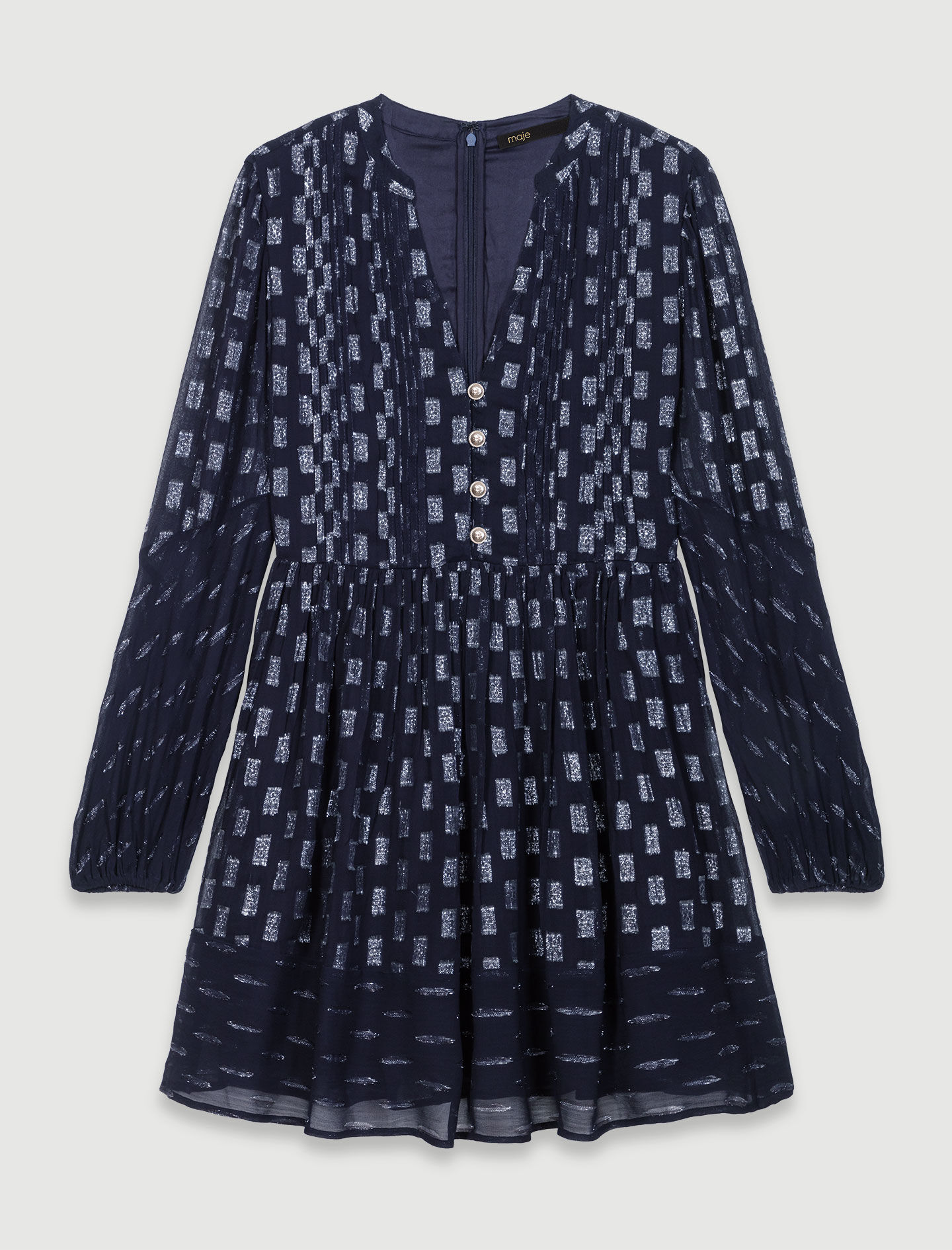 Maje navy dress clearance