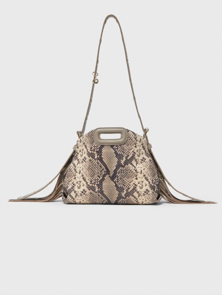 Python-embossed Miss M mini bag