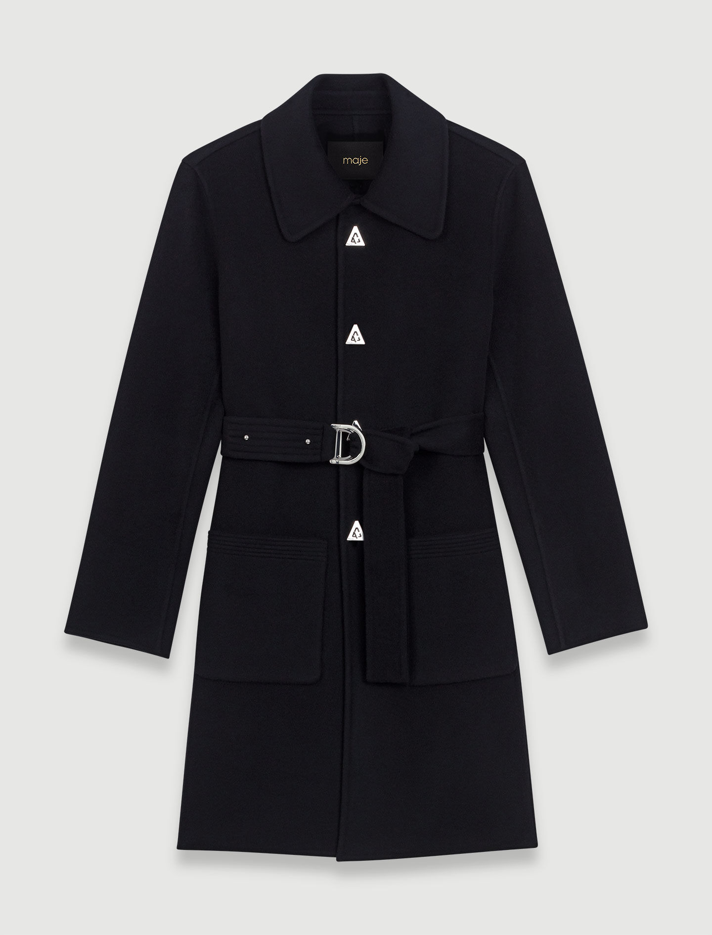Maje black coat hot sale