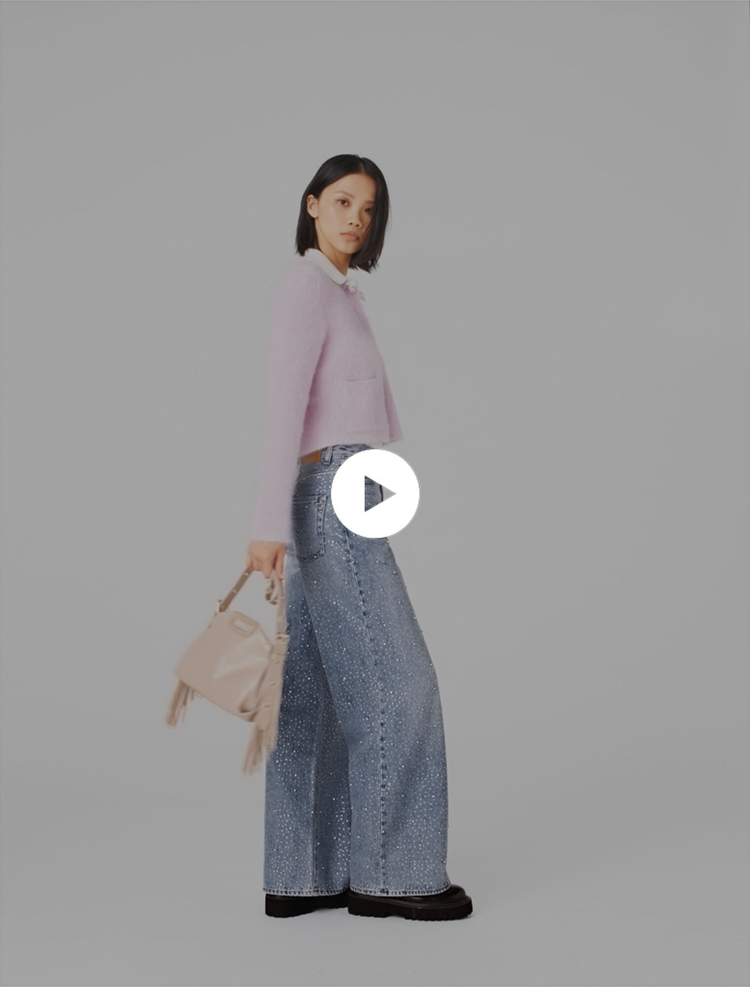 Jewelled bow cardigan