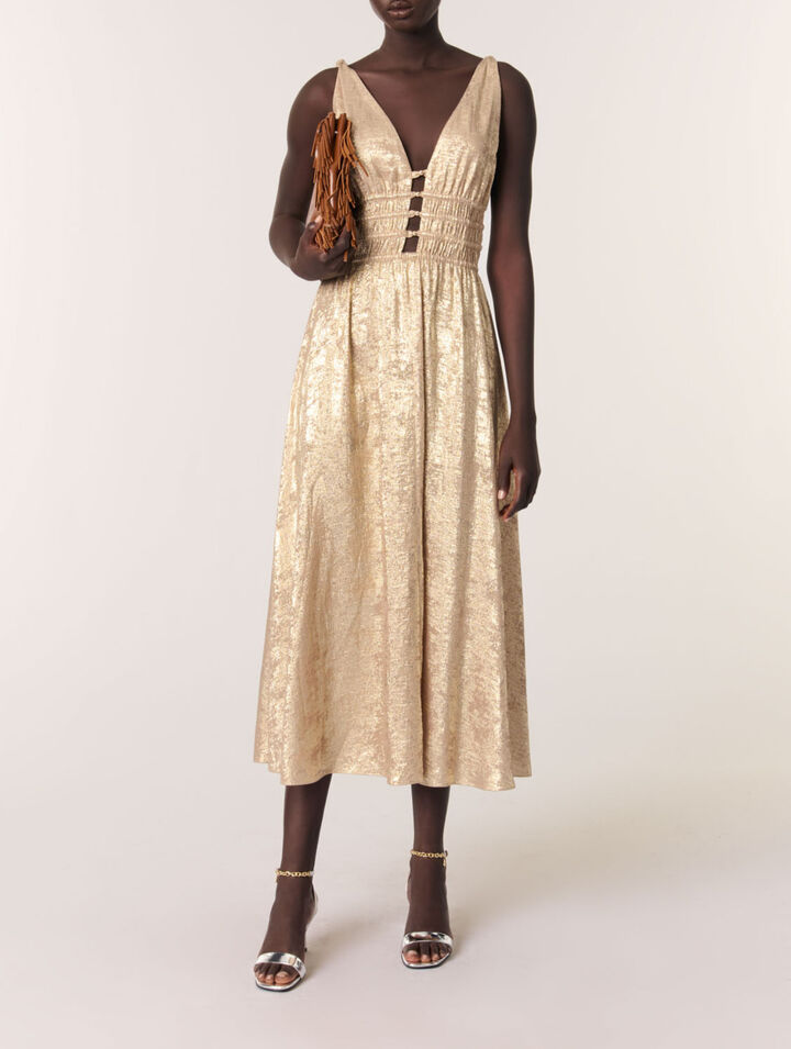Metallic maxi dress