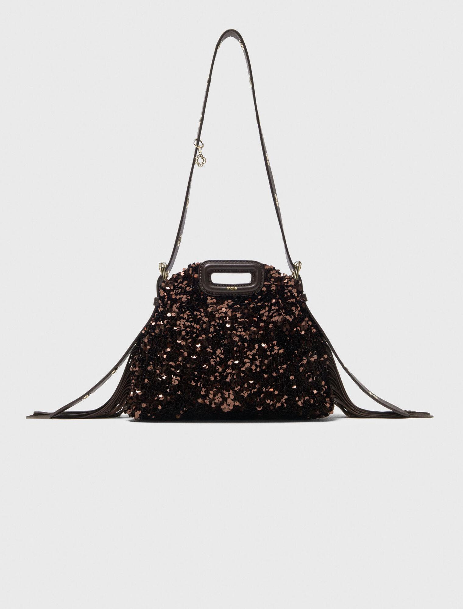 Sequinned Miss M mini bag