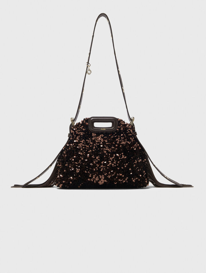 Sequinned Miss M mini bag