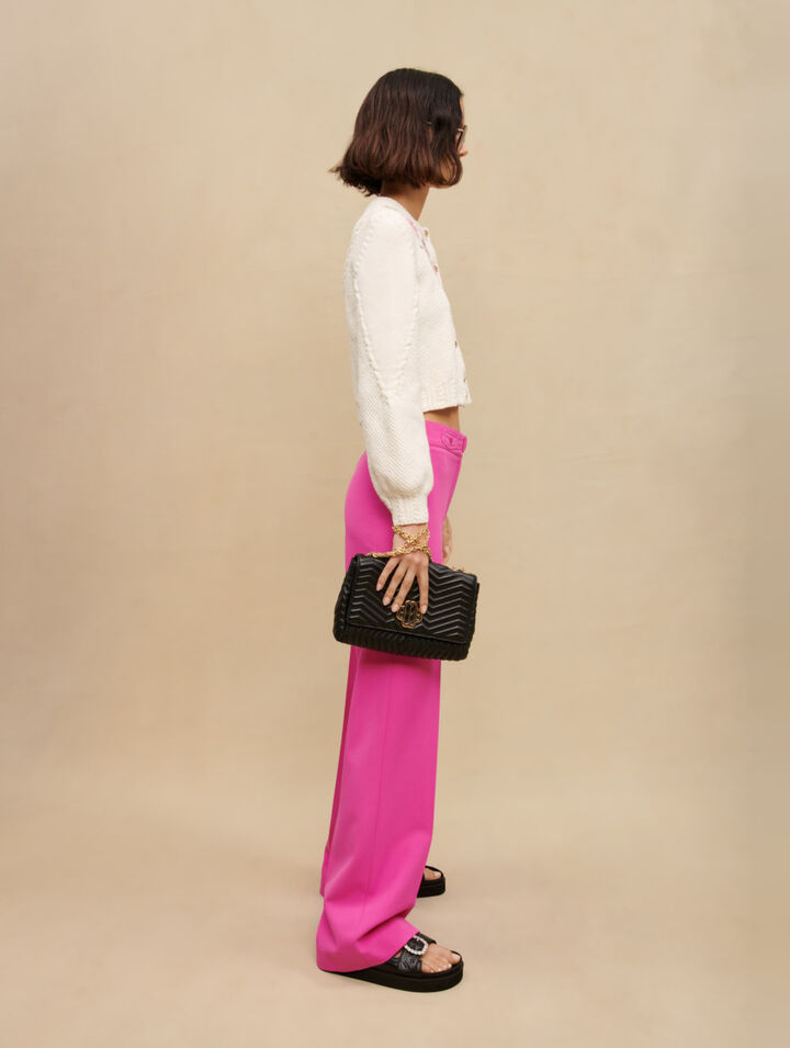 Wide-leg suit pants