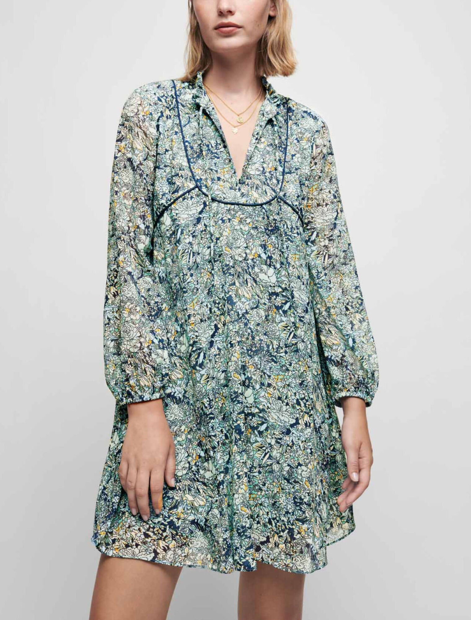 Printed chiffon dress