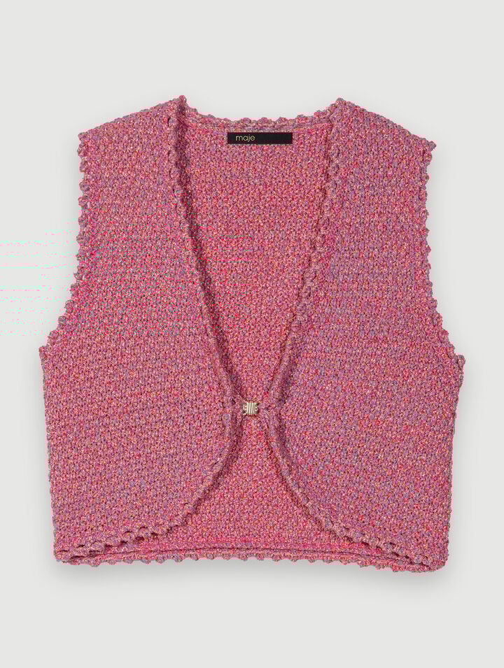 Tweed cropped top