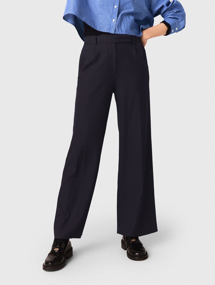 Wide-leg suit trousers