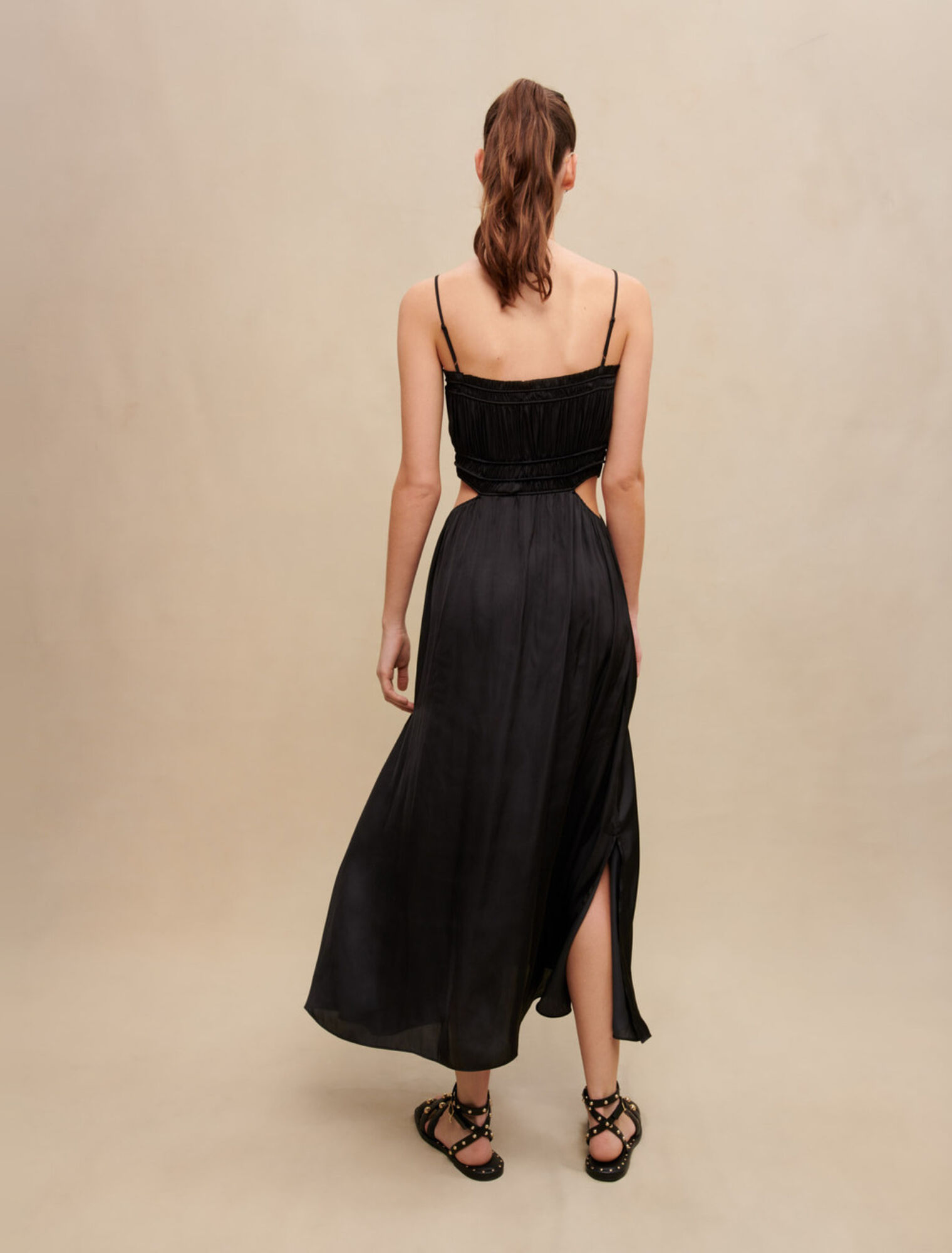 Long satin dress