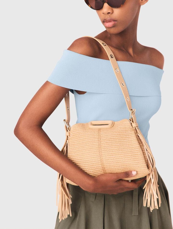 Raffia effect Miss M Mini bag