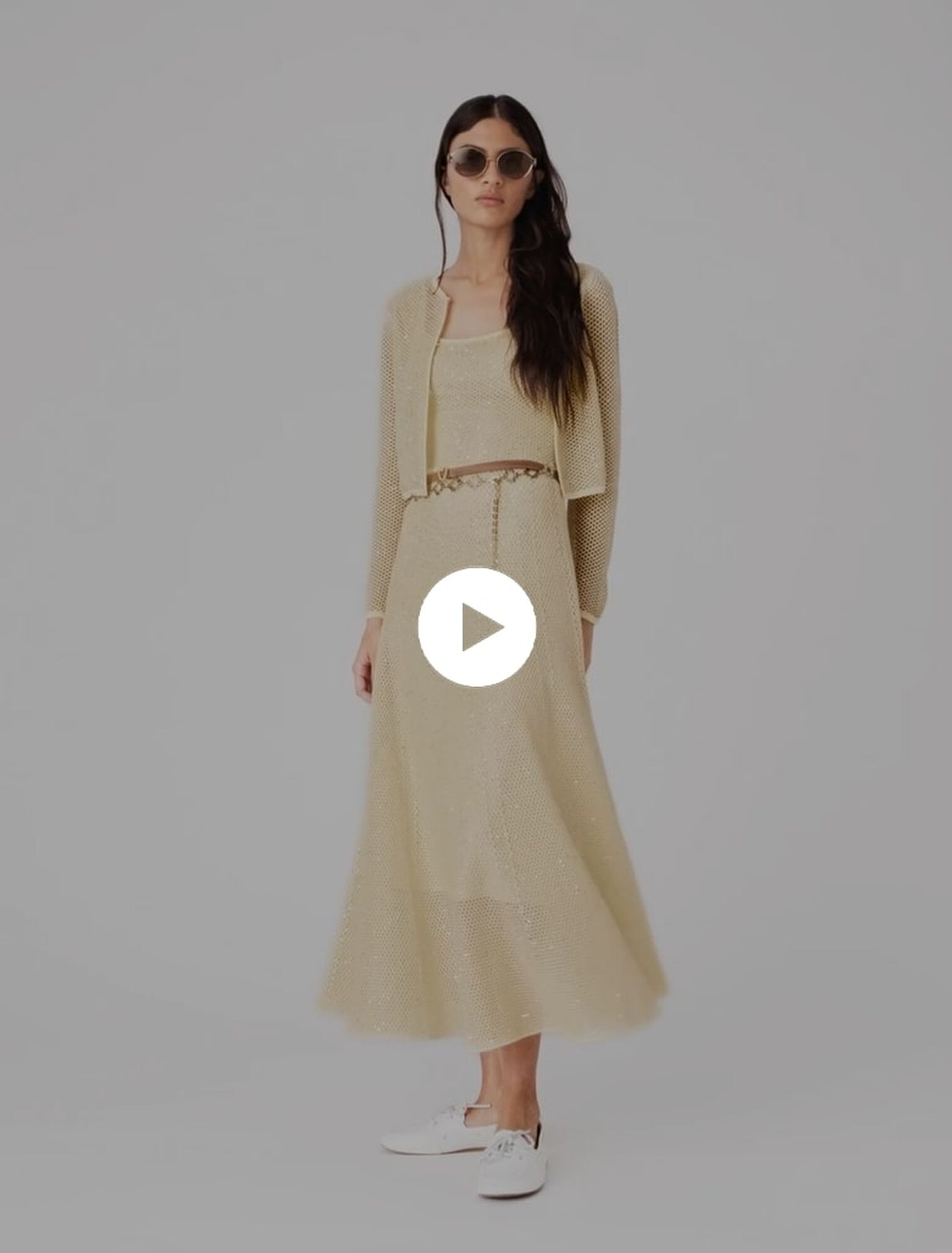 Rhinestone knit cardigan