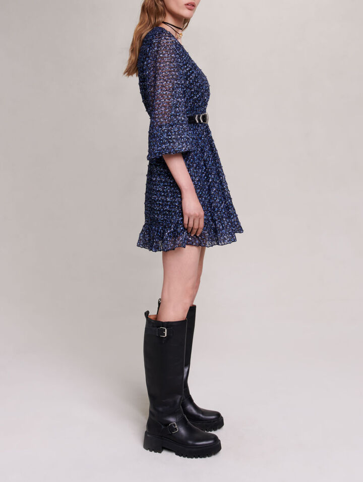 Sparkling dress with ruffles