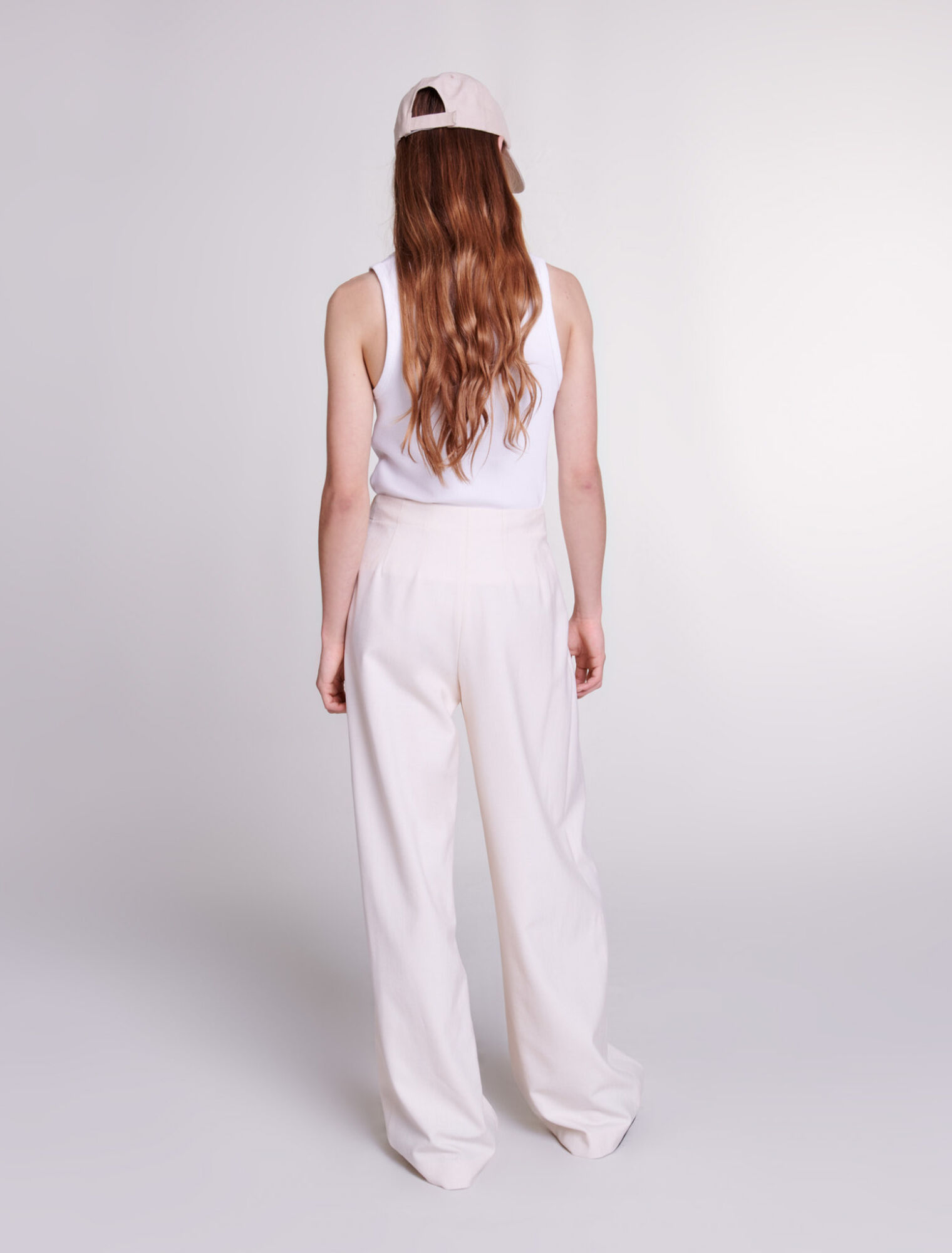 Wide-leg suit trousers