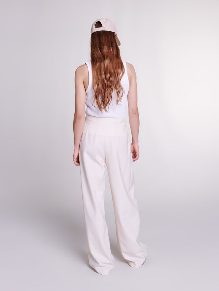Wide-leg suit trousers