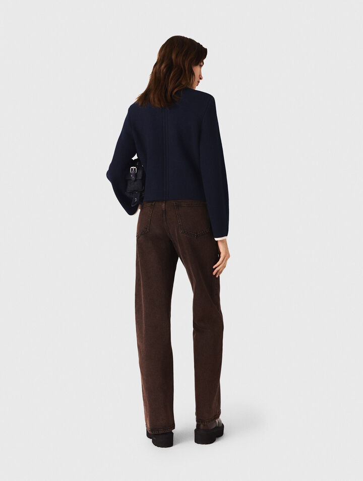 Structured knit jacket