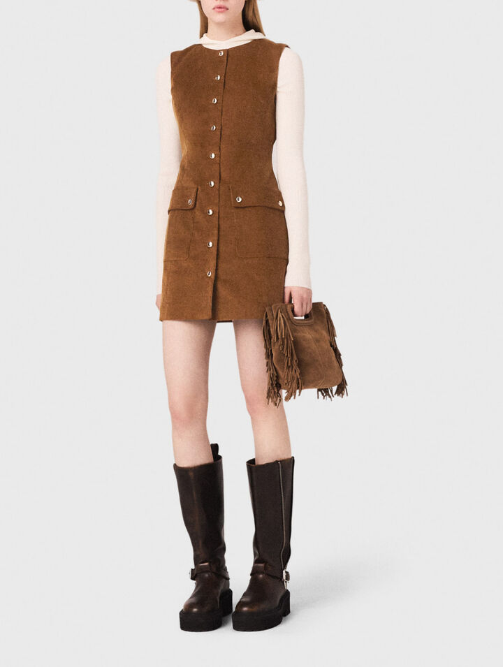 Short corduroy dress