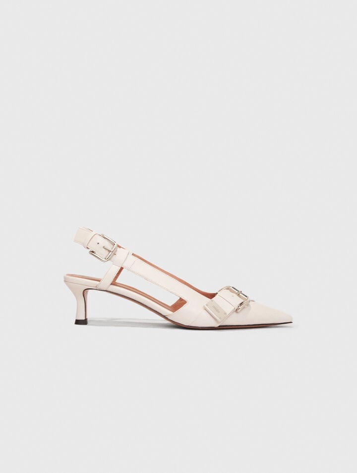 Double buckle slingback pump