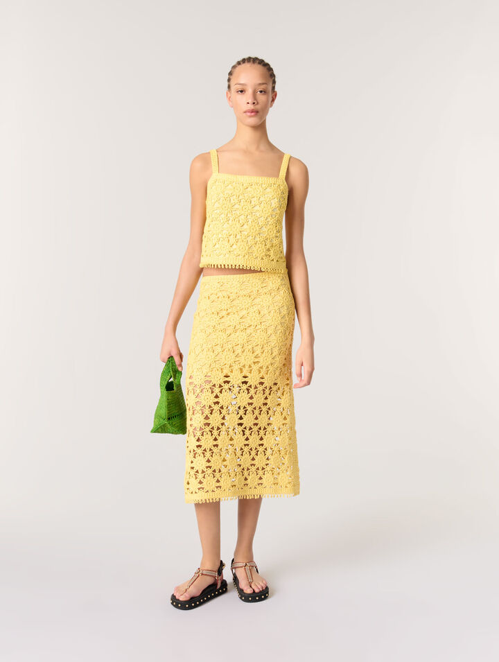 Long crochet skirt