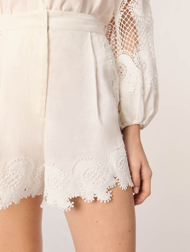 Embroidered shorts
