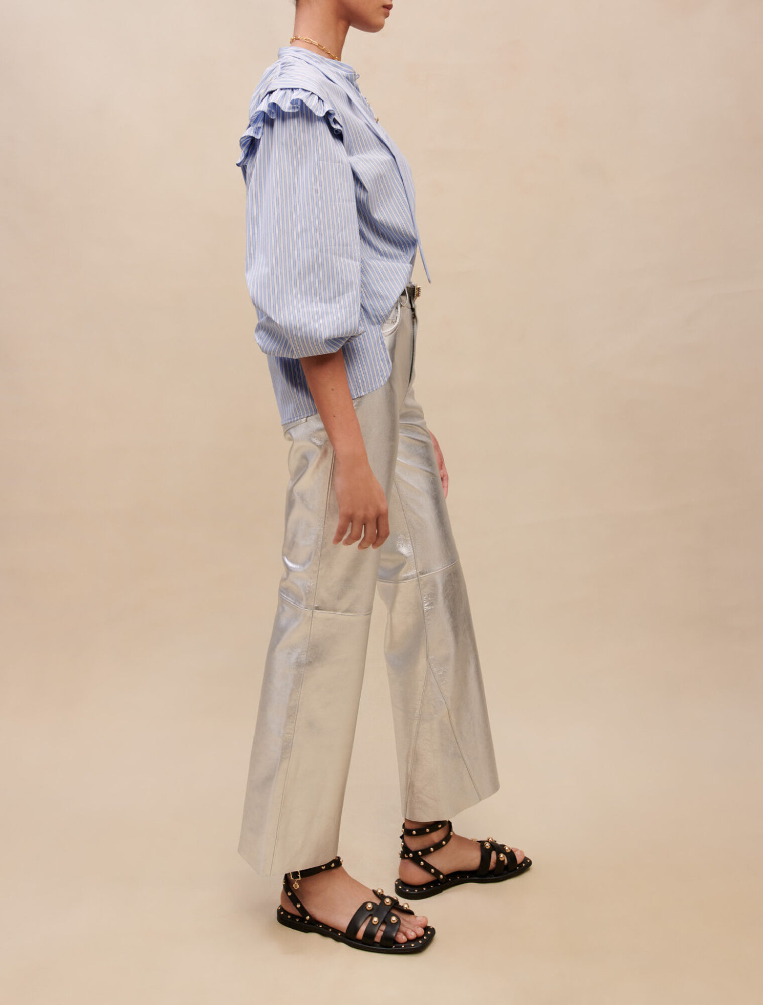 Striped blue blouse