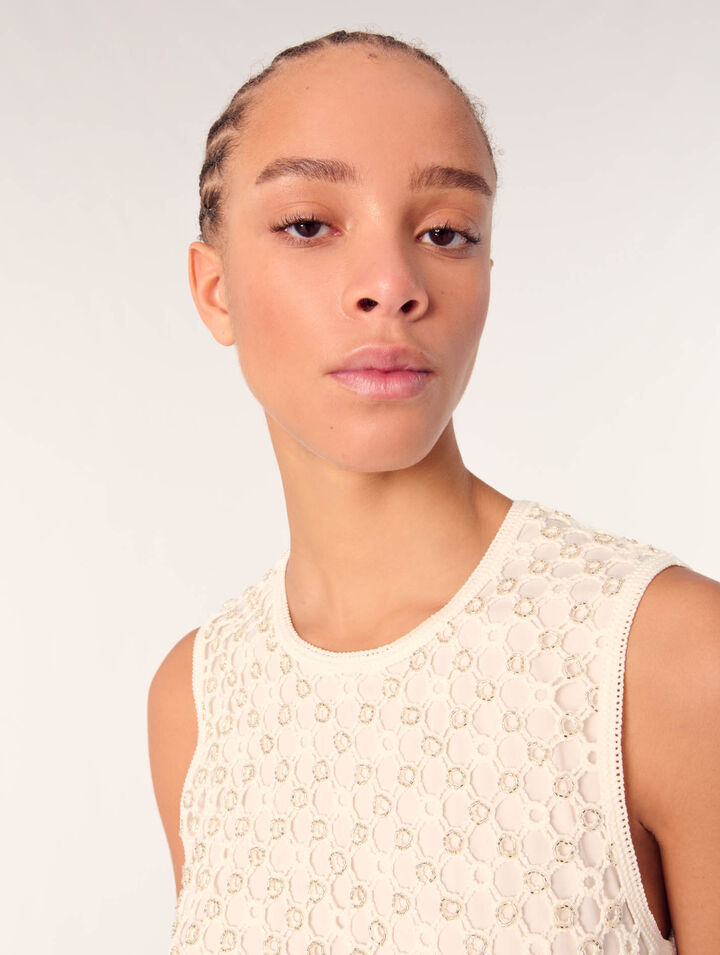 Crochet top with beads