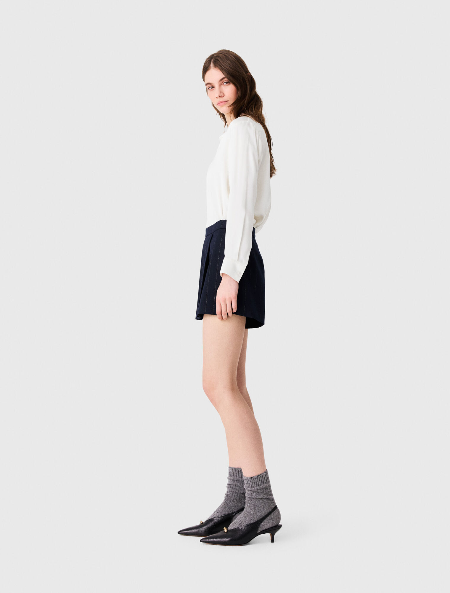 White silk shirt