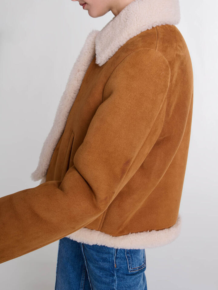 Shearling-effect fur coat