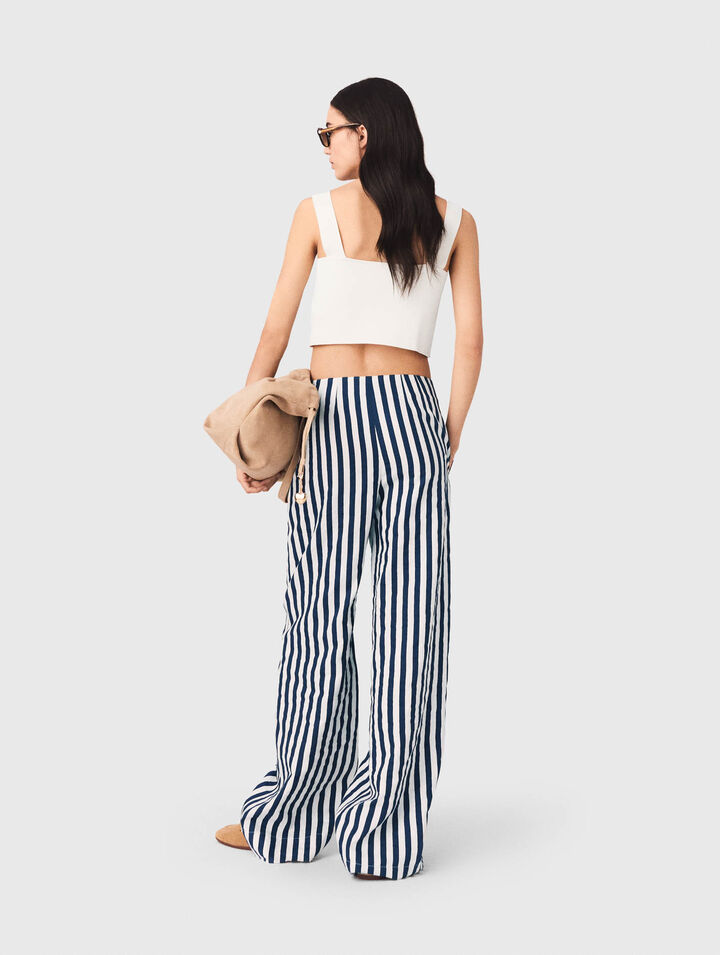 Linen blend sailor trousers