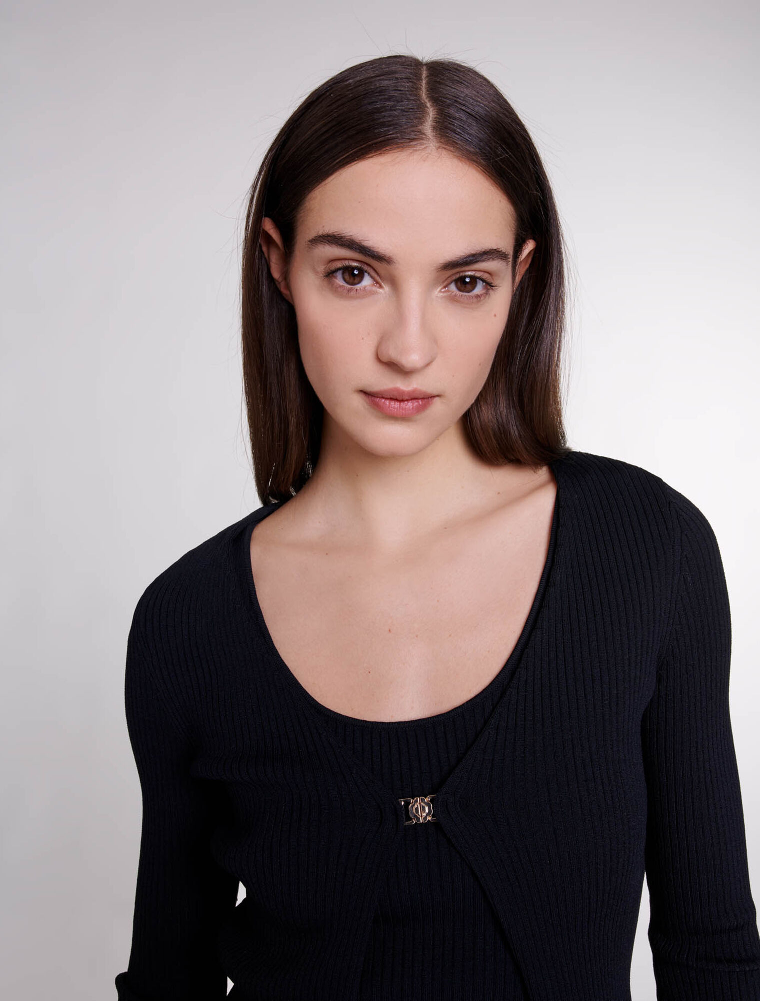 Stretch knit twin set