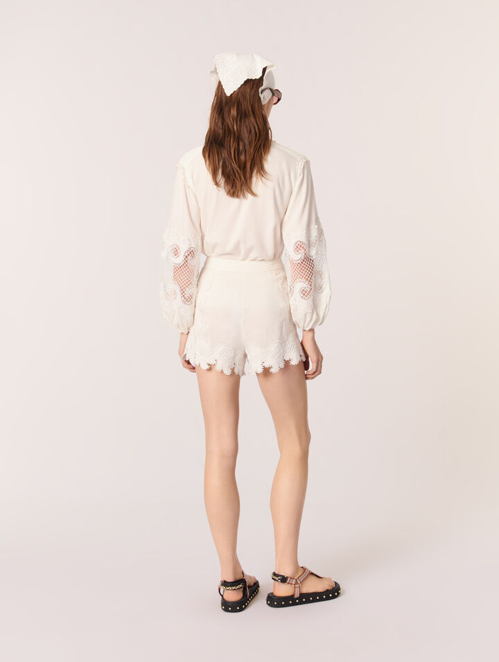 Embroidered shorts