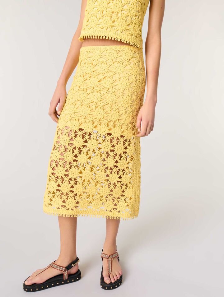 Long crochet skirt