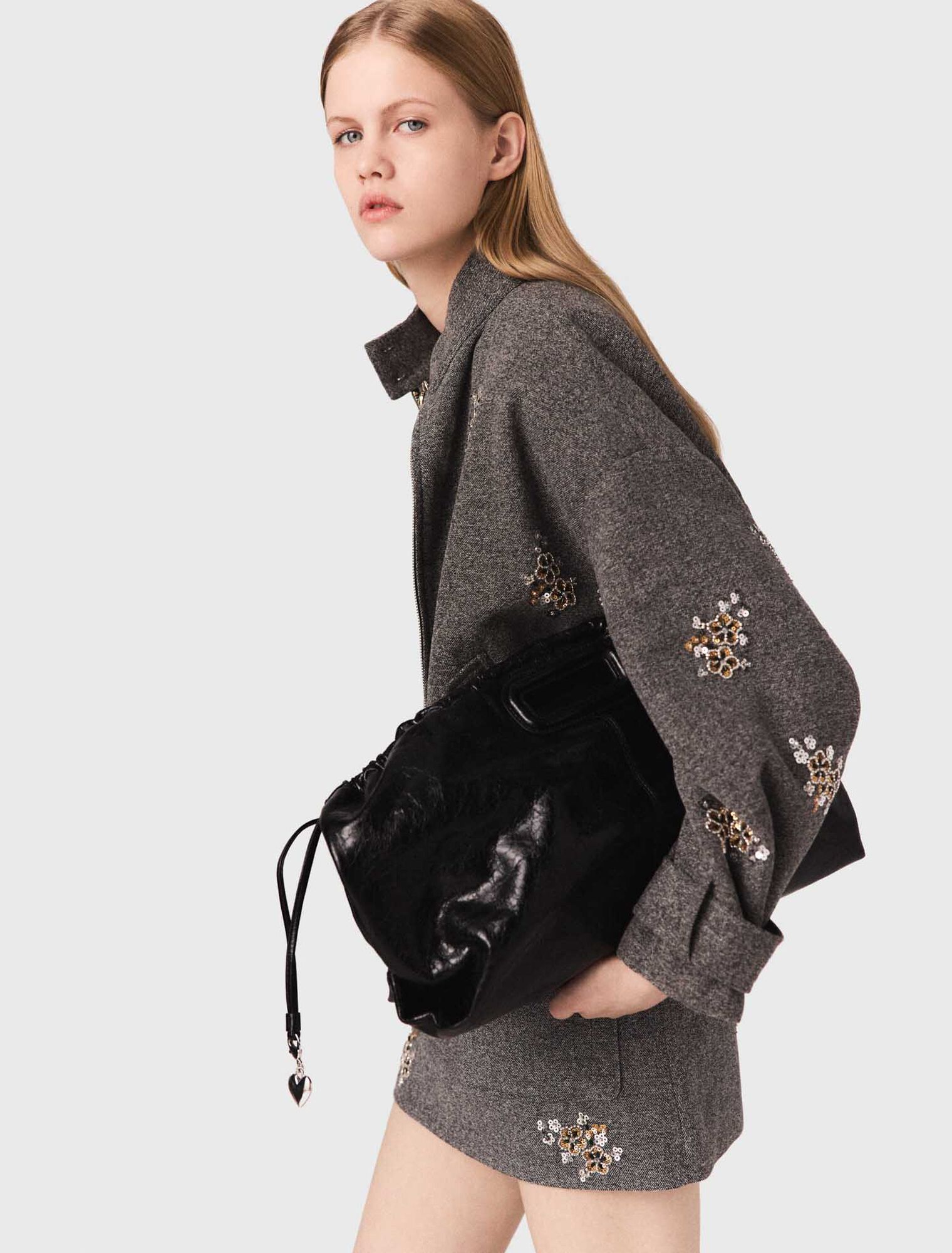 Embroidered bomber jacket
