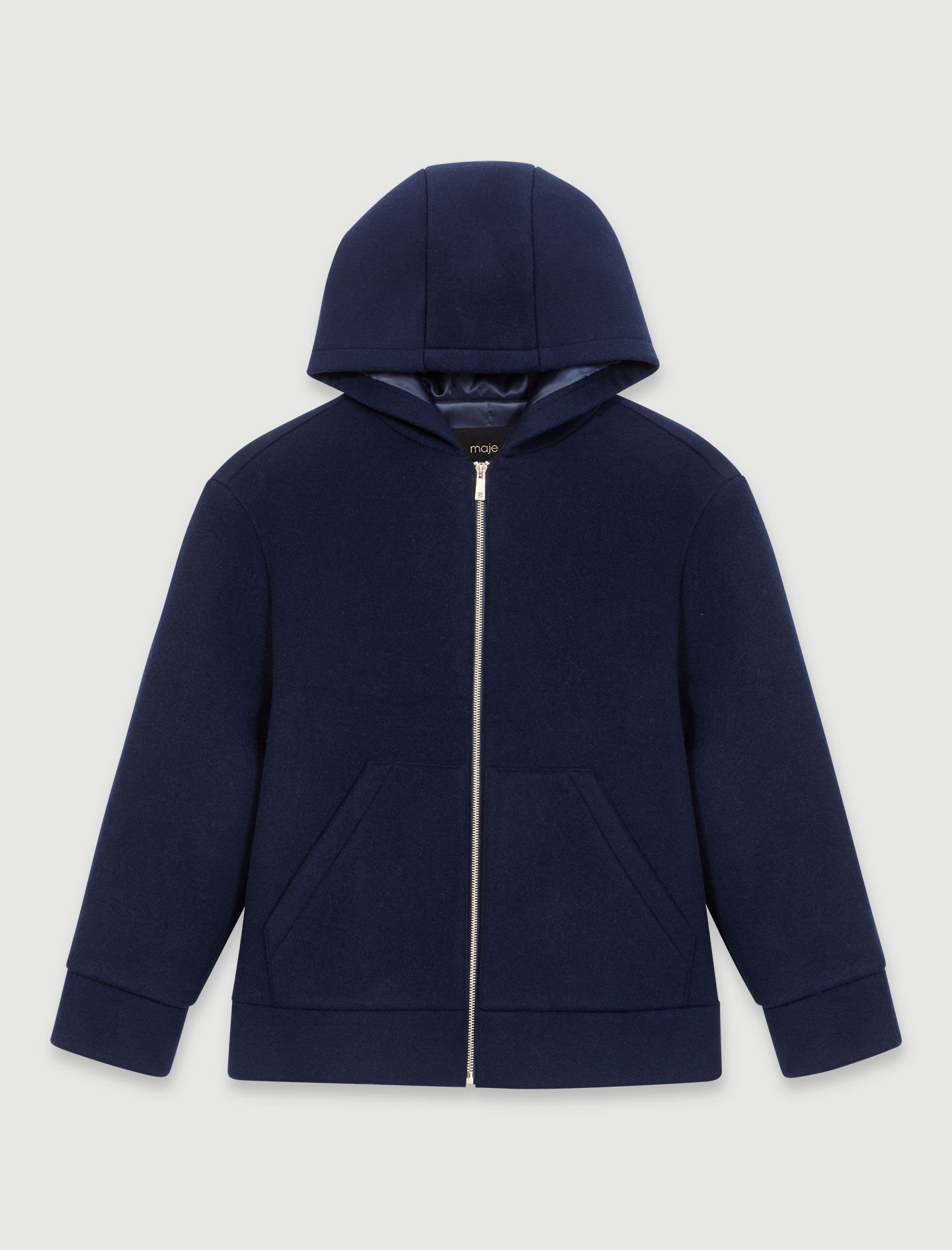Maje hooded parka with lacing shop