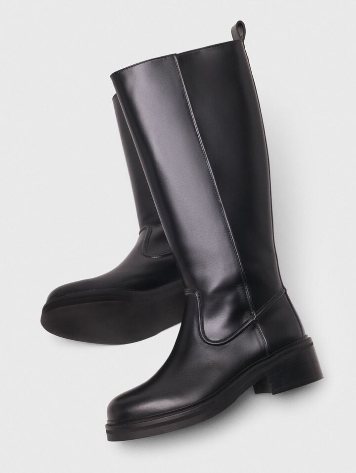 Leather boots