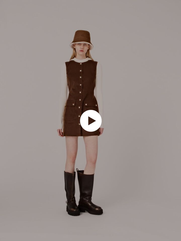Short corduroy dress