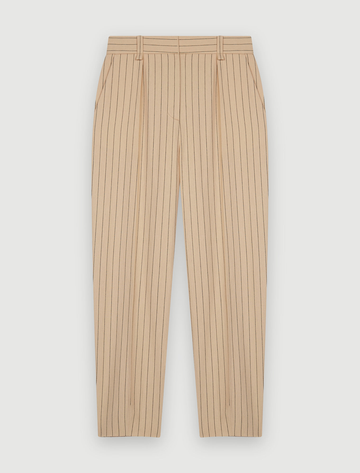 Fitted striped trousers