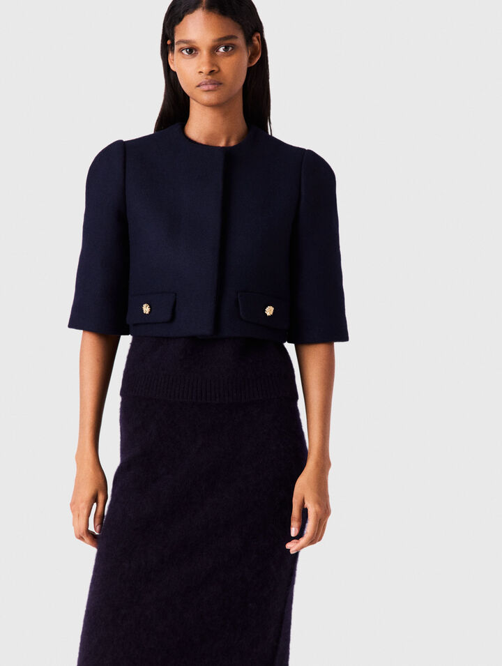 Short wool jacket