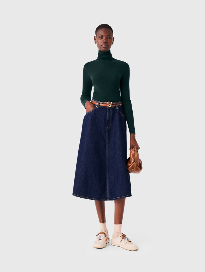 Second-skin high-neck jumper