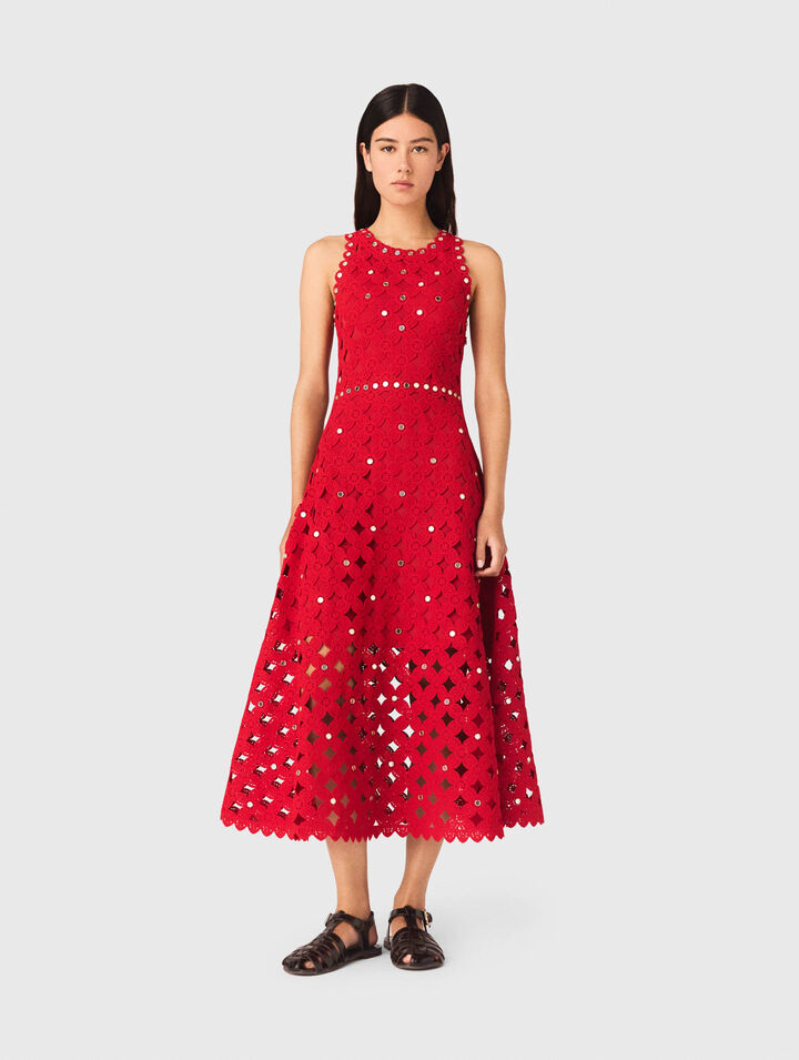 Mirrored crochet dress