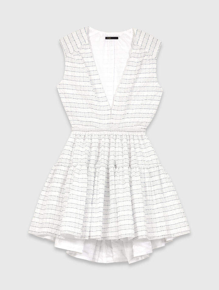 Short flared open-back dress