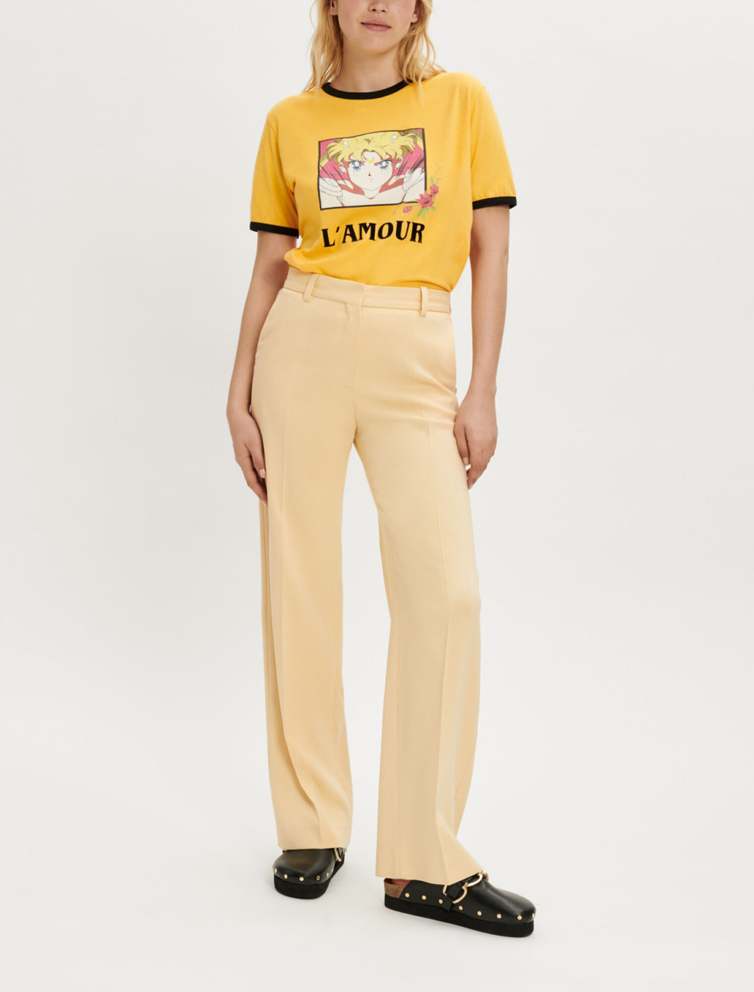 Straight-leg tailored pants